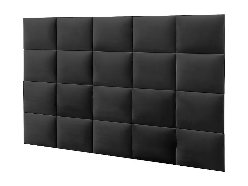 Hoofdeinde wandpanelen BARTEL - 200 cm - Fluweel - Grijs - Koop nu gewoon online
