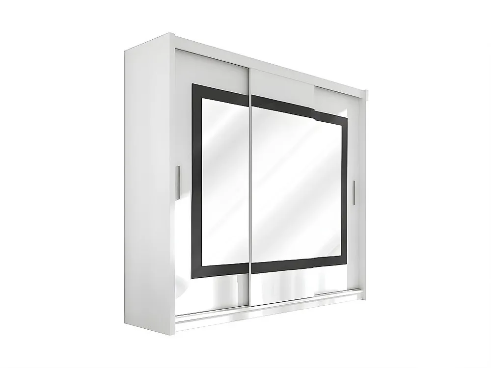 Kast met 2 deuren - met spiegel en LEDs - Wit - 2 maten - INGINA - Koop nu online
