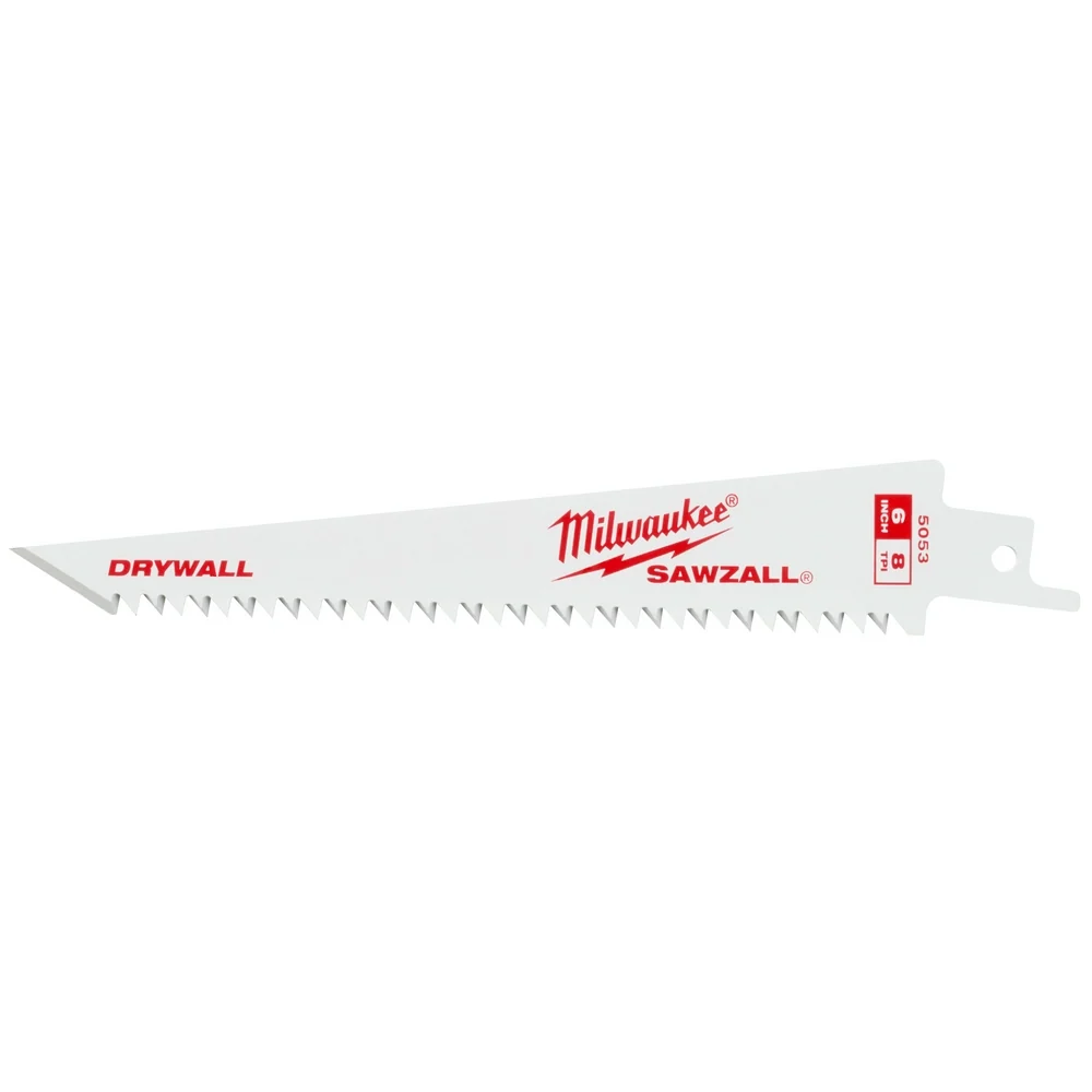 MILWAUKEE 6” 8 TPI Drywall SAWZALL™ Blades (3 PACK)