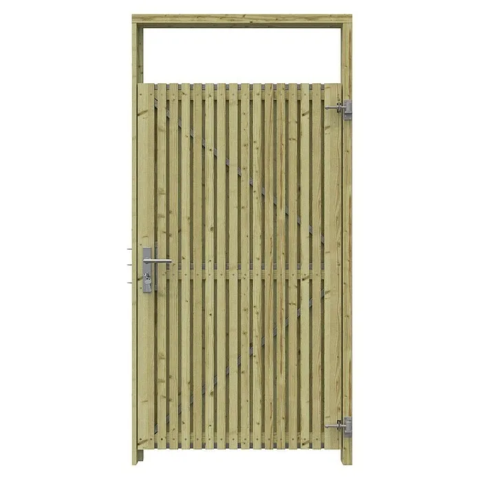 Outdoor Life Products Tuinpoort Grenen - 109 x 214,5 cm, Groen, Hout