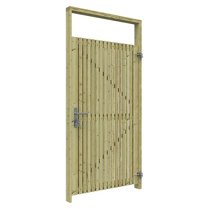 Outdoor Life Products Tuinpoort Grenen - 109 x 214,5 cm, Groen, Hout