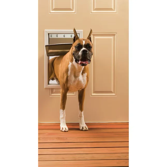PetSafe 12-3/4- x 19-13/20- Parelmoer Aluminum Large Dog/Cat Door Entry Door
