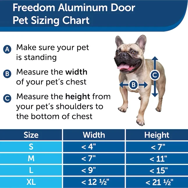 PetSafe 16-1/8- x 27-1/2- Parelmoer Aluminum Extra Large Dog/Cat Door Entry Door