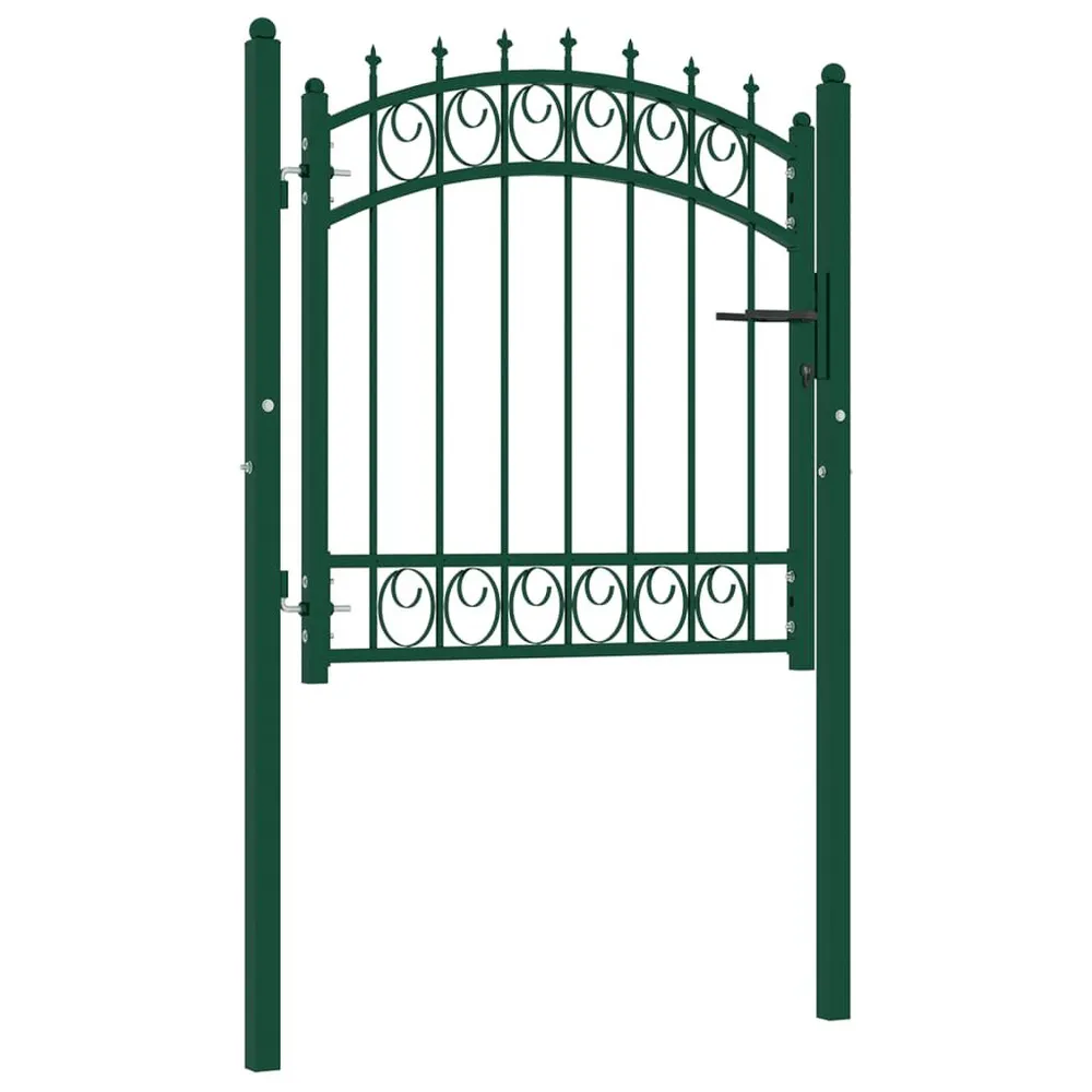 Poort met speerpunten 100x100 cm staal groen