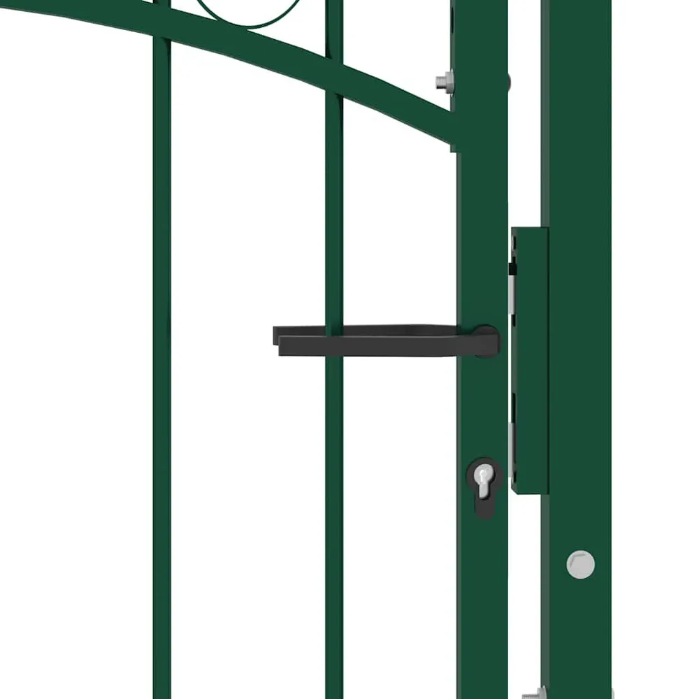 Poort met speerpunten 100x100 cm staal groen