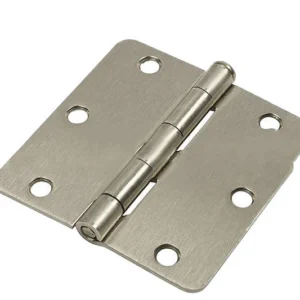 Residential 3-1/2" x 3-1/2" Butt Hinge 1/4" Radius Corners - Satijnstof Nickel - Ball Bearing