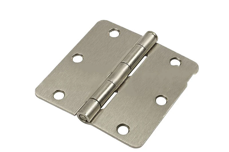 Residential 3-1/2" x 3-1/2" Butt Hinge 1/4" Radius Corners - Satijnstof Nickel - Ball Bearing