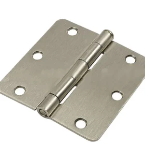 Residential 3-1/2" x 3-1/2" Butt Hinge 5/8" Radius Corners - Satin Verchroomd - Regular Pin