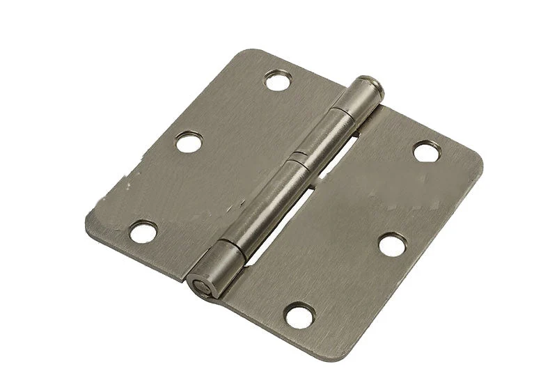 Residential 3-1/2" x 3-1/2" Butt Hinge 5/8" Radius Corners - Satijnstof Nickel- Regular Pin