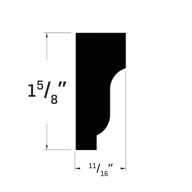 Royal Building Products 11/16- x 1-5/8- x 8-ft Finished VINYL 2599 Shingle Moulding