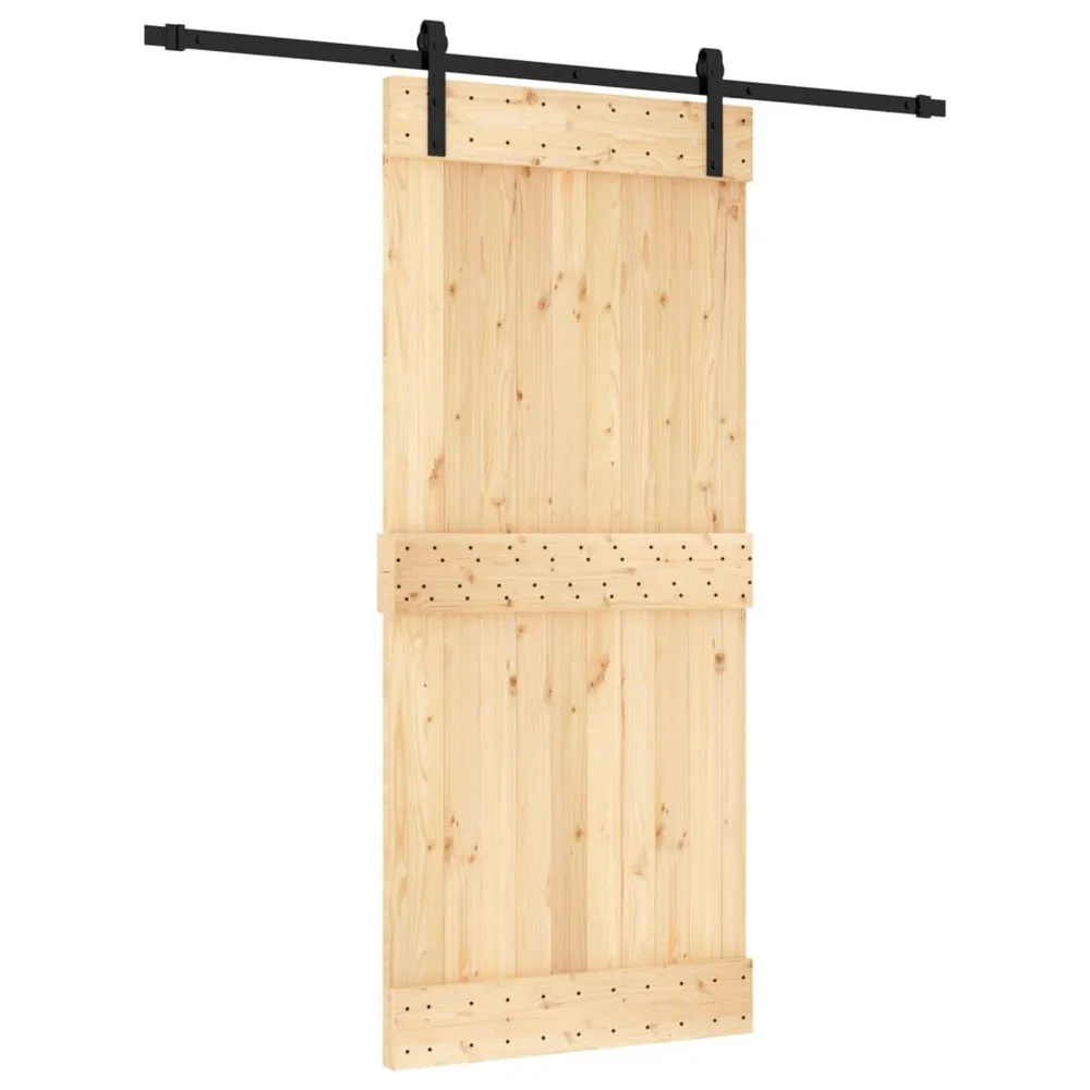 Schuifdeur met beslag 90x210 cm massief grenenhout