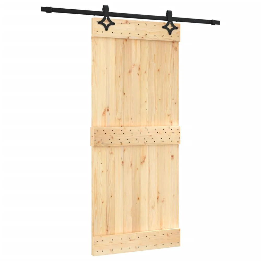 Schuifdeur met beslag 90x210 cm massief grenenhout