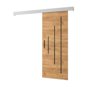 Schuifdeuren Salwador Y 70x204 cm (Eiken Kraft / Wit / Zwart)
