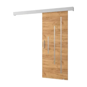 Schuifdeuren Salwador Y 70x204 cm (Eiken Kraft / Wit / Zilver)