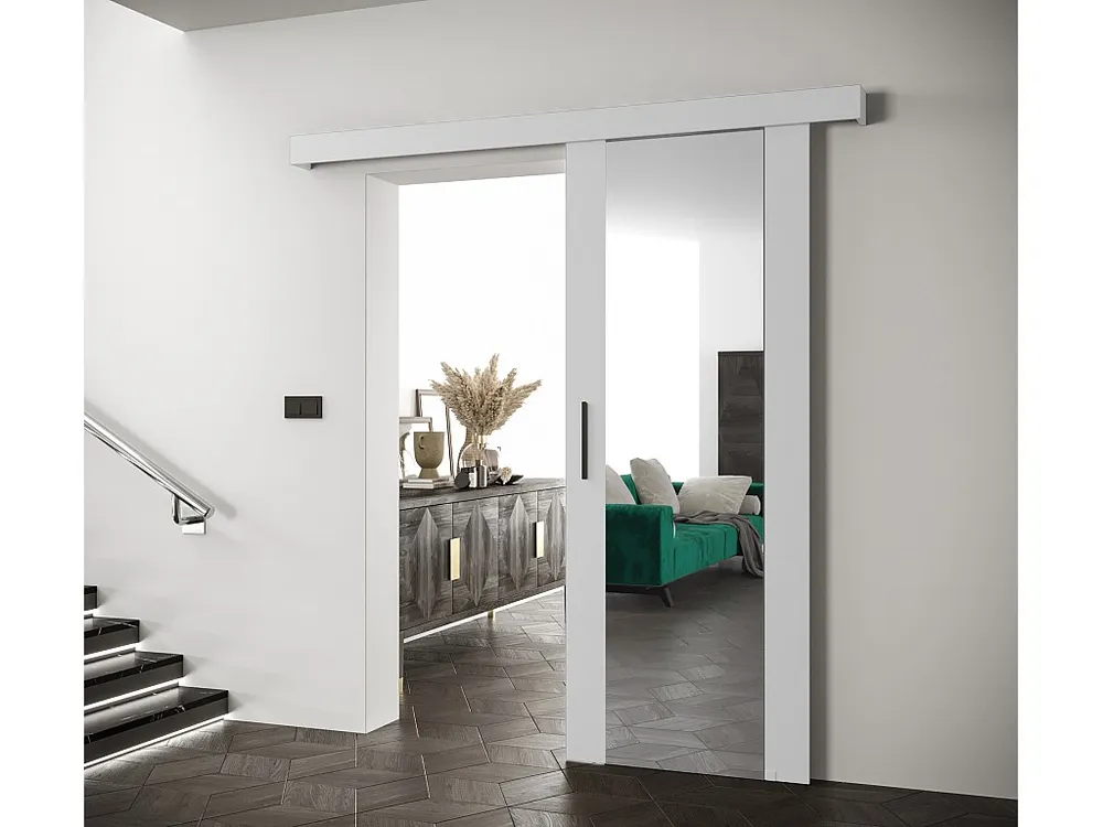Schuifdeuren Salwador II 70x204 cm (Wit / Wit / Zwart)