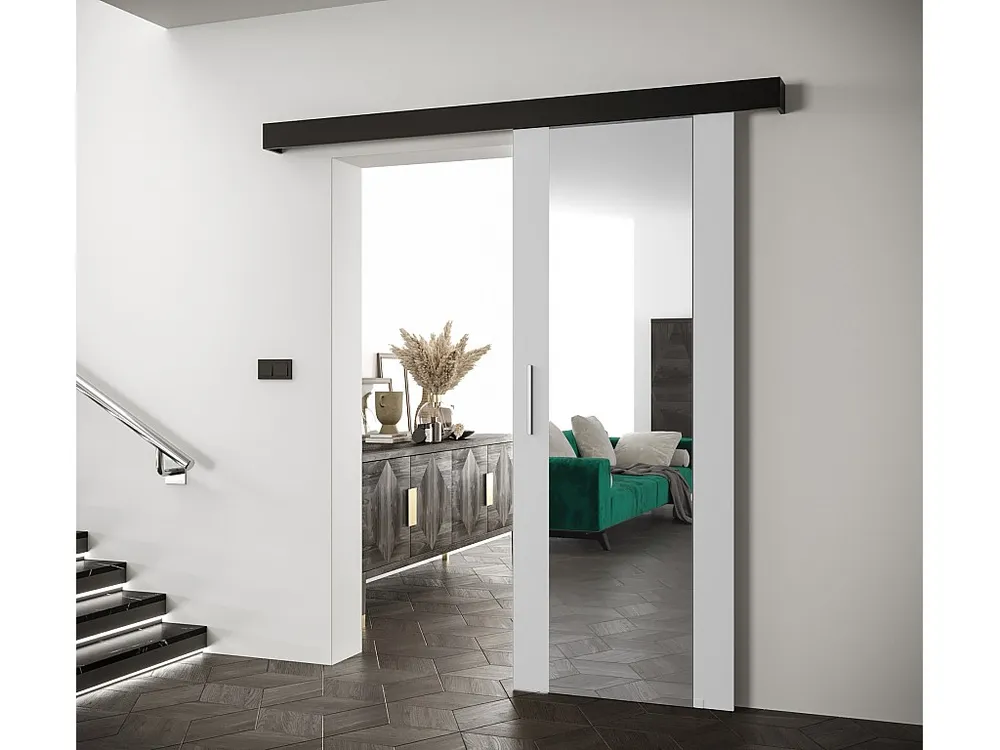 Schuifdeuren Salwador II 70x204 cm (Wit / Zwart / Zilver)
