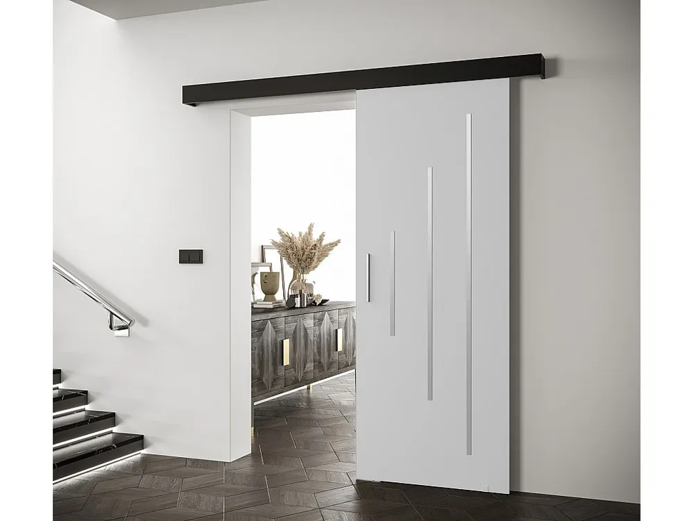 Schuifdeuren Salwador Y 70x204 cm (Wit / Zwart / Zilver)