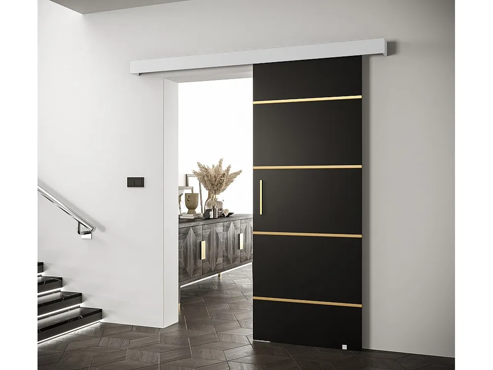 Schuifdeuren Salwador IV 70x204 cm (Zwart / Wit / Gouden)