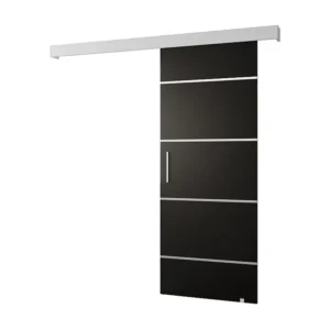 Schuifdeuren Salwador IV 70x204 cm (Zwart / Wit / Zilver)