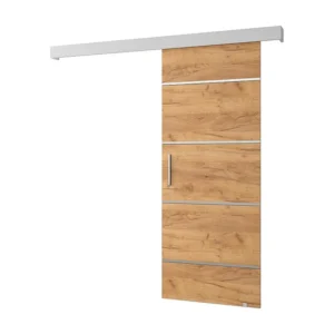 Schuifdeuren Salwador IV 80x204 cm (Eiken Kraft / Wit / Zilver)