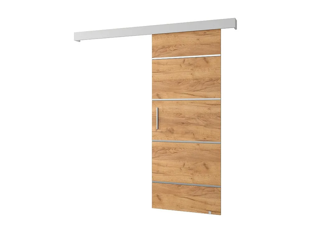 Schuifdeuren Salwador IV 80x204 cm (Eiken Kraft / Wit / Zilver)