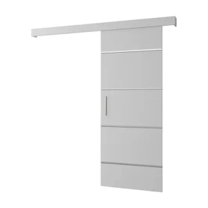 Schuifdeuren Salwador IV 80x204 cm (Wit / Wit / Zilver)