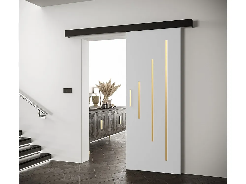 Schuifdeuren Salwador Y 80x204 cm (Wit / Zwart / Gouden)