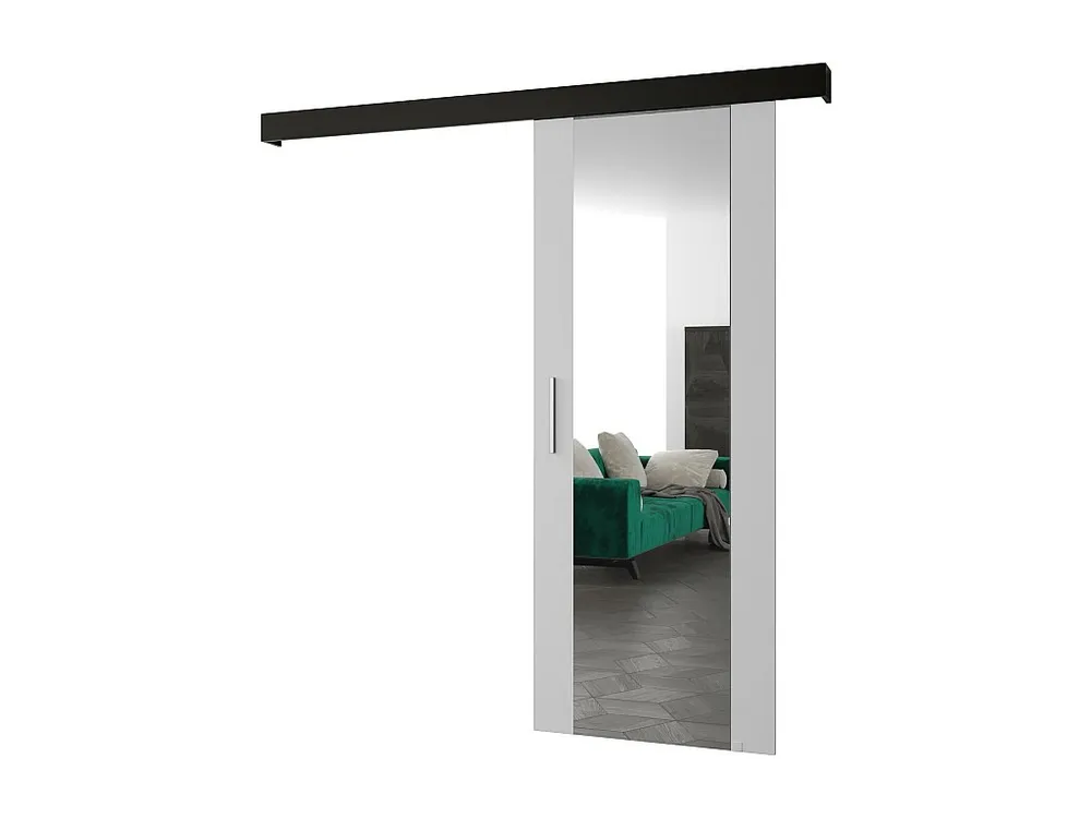 Schuifdeuren Salwador II 80x204 cm (Wit / Zwart / Zilver)