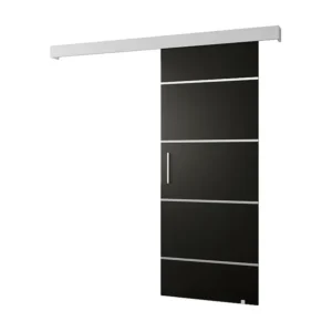 Schuifdeuren Salwador IV 80x204 cm (Zwart / Wit / Zilver)