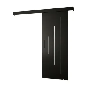 Schuifdeuren Salwador Y 80x204 cm (Zwart / Zwart / Zilver)