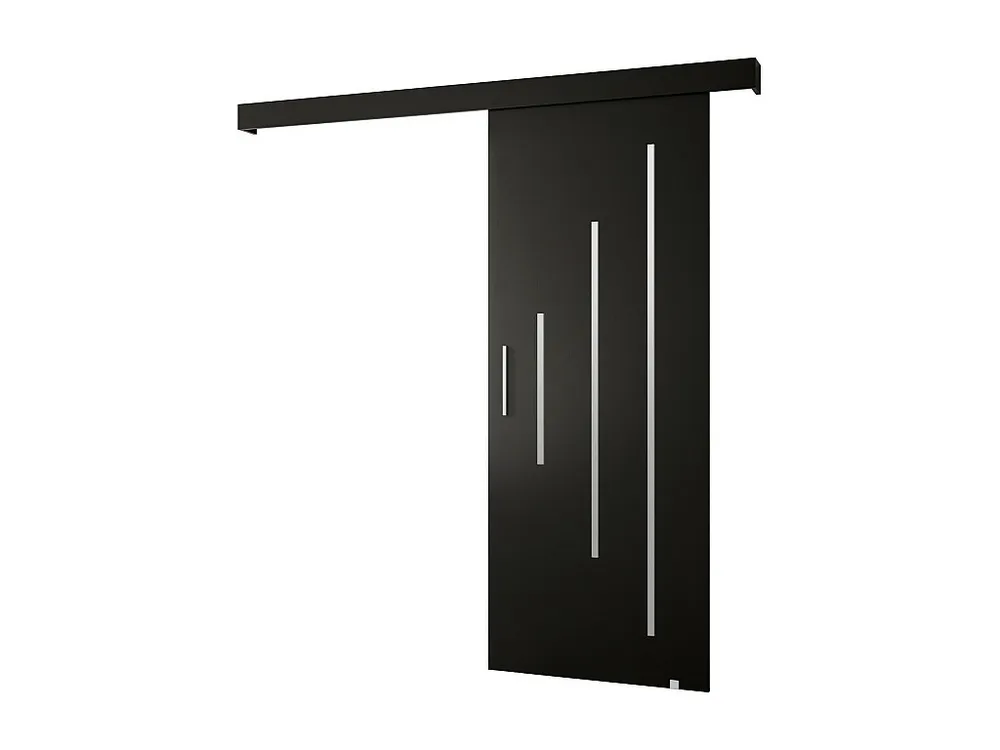 Schuifdeuren Salwador Y 80x204 cm (Zwart / Zwart / Zilver)