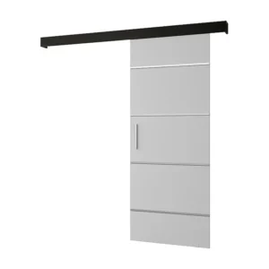 Schuifdeuren Salwador IV 90x204 cm (Wit / Zwart / Zilver)