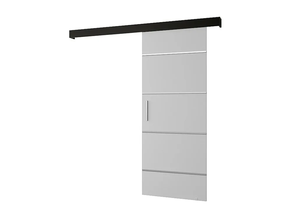 Schuifdeuren Salwador IV 90x204 cm (Wit / Zwart / Zilver)