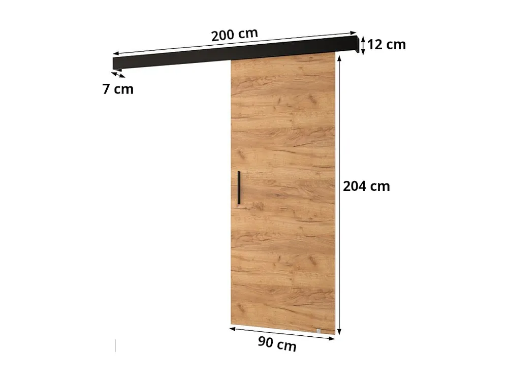 Schuifdeuren Salwador I 90x204 cm (Zwart / Zwart / Gouden)