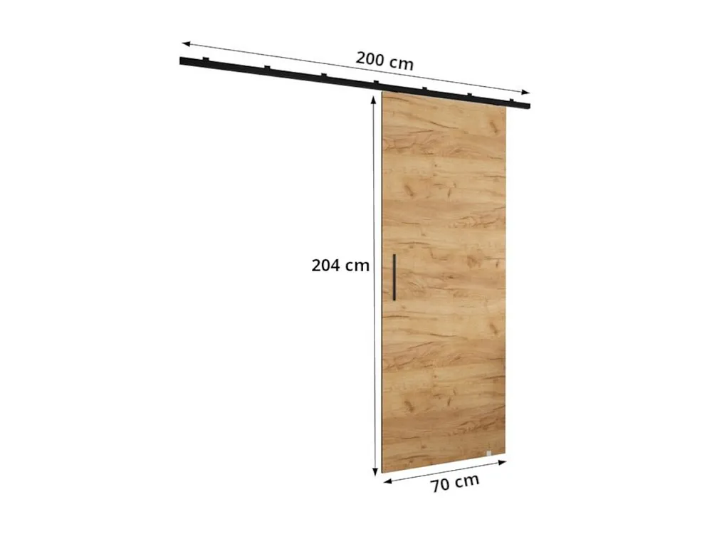 Schuifdeuren Zonda IV 70x204 cm (Zwart)