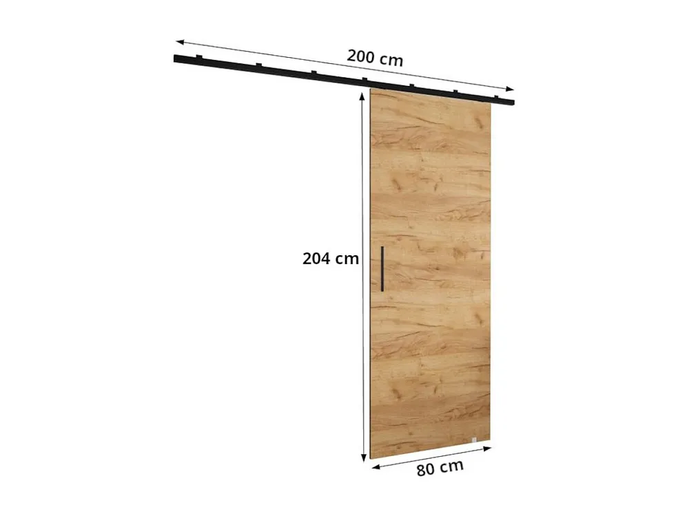 Schuifdeuren Zonda II 80x204 cm (Eiken Kraft)