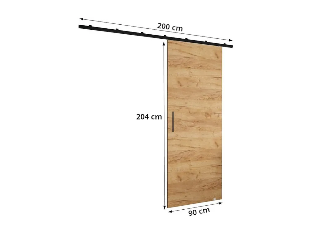 Schuifdeuren Zonda Y 90x204 cm (Zwart)