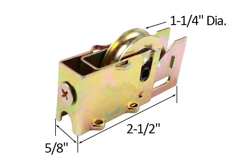 Sliding Glass Patio Door Roller 1-1/4" Diameter Rvs Ball Bearing Roller - 2-1/2" Length