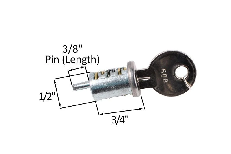 Sliding Glazen Door 3/4" Keyed Cylinder 1-1/4" Door