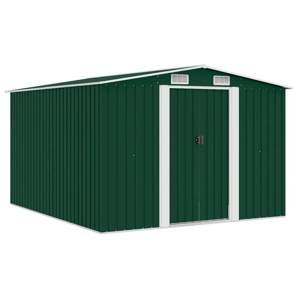 Tuinschuur 257x298x178 cm metaal groen