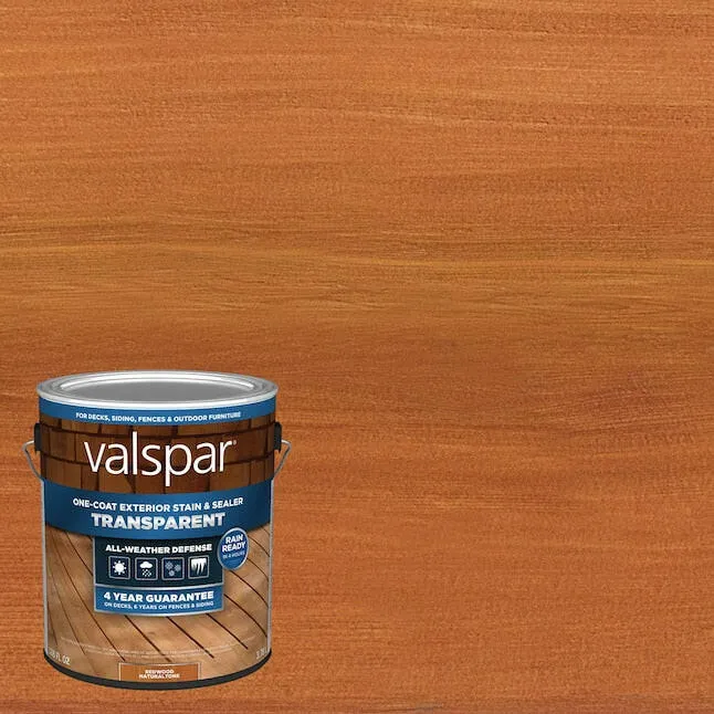 Valspar® Pre-tinted Redwood Naturaltone Transparant Exterior Wood Stain and Sealer (1 Gallon)