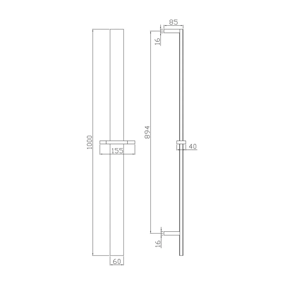 Zeus sliding door geel koper 6x100cm