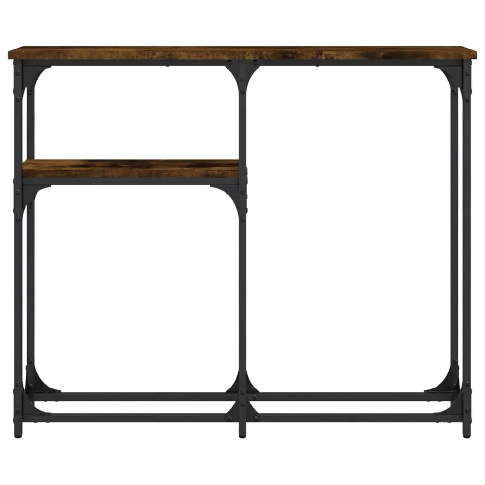 Wandtafel 90x22,5x75 cm bewerkt hout gerookt eikenkleurig