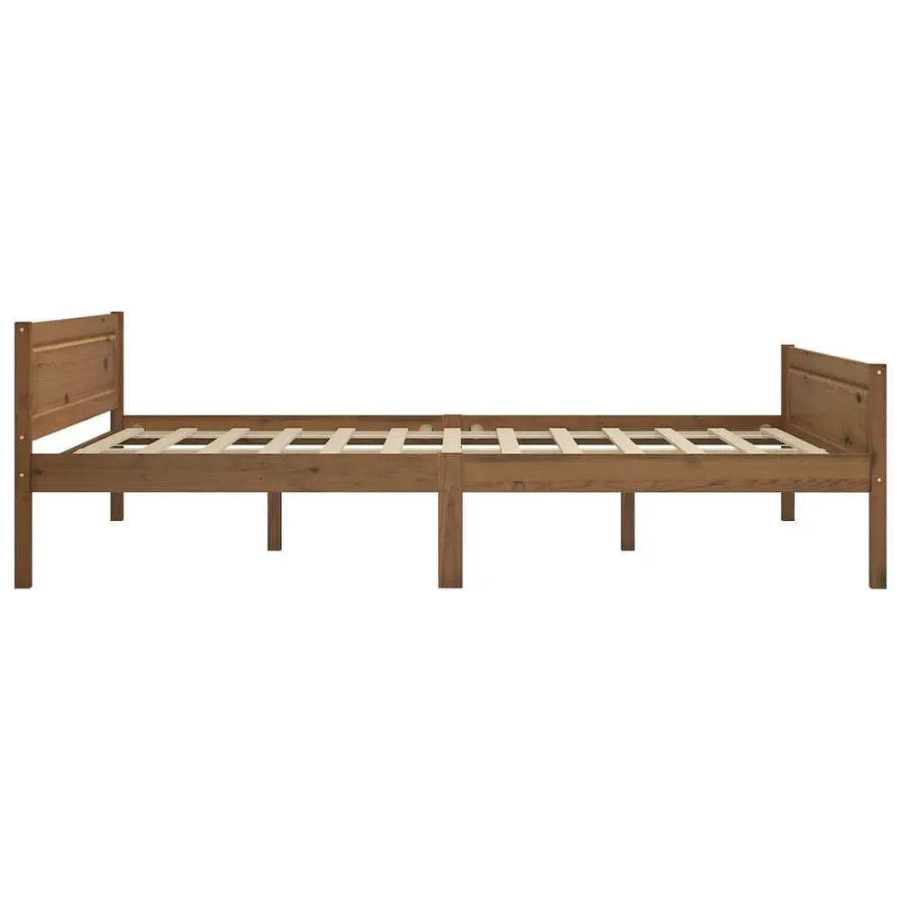 Bedframe massief grenenhout honingbruin 120x200 cm