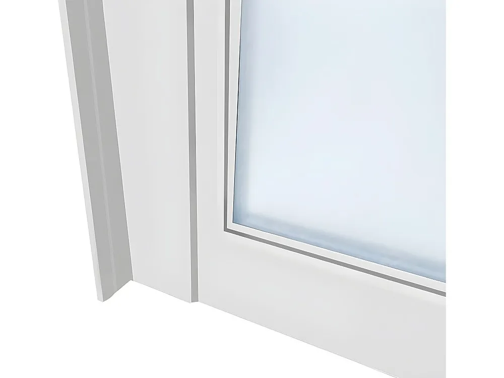 Glazen binnenraam BAYVIEW aluminium met witte poedercoating -120x105cm - Koop nu online