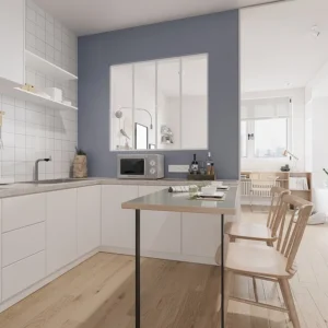 Glazen binnenraam BAYVIEW aluminium met witte poedercoating -120x105cm - Koop nu online