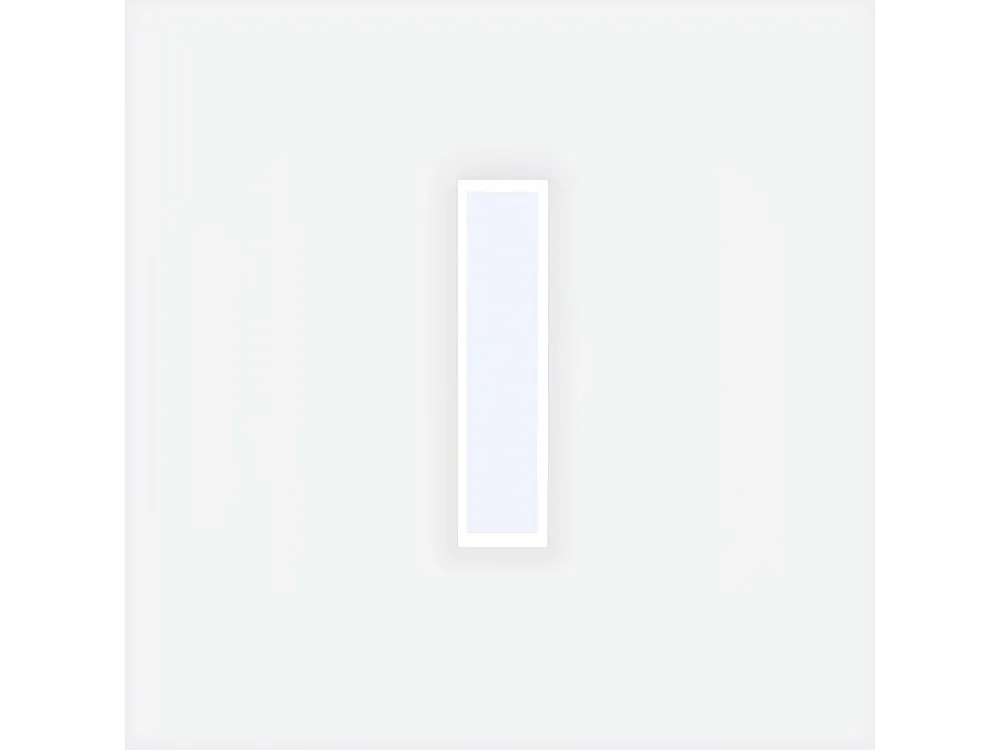 Glazen werkplaatsraam van gepoedercoat aluminium - 30 x 130 cm - Wit - BAYVIEW