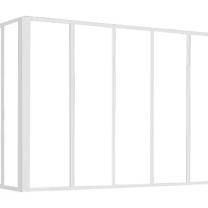 Hoekraam werkplaats van gepoedercoat aluminium - L150 x B60 x H105 cm wit BAYVIEW