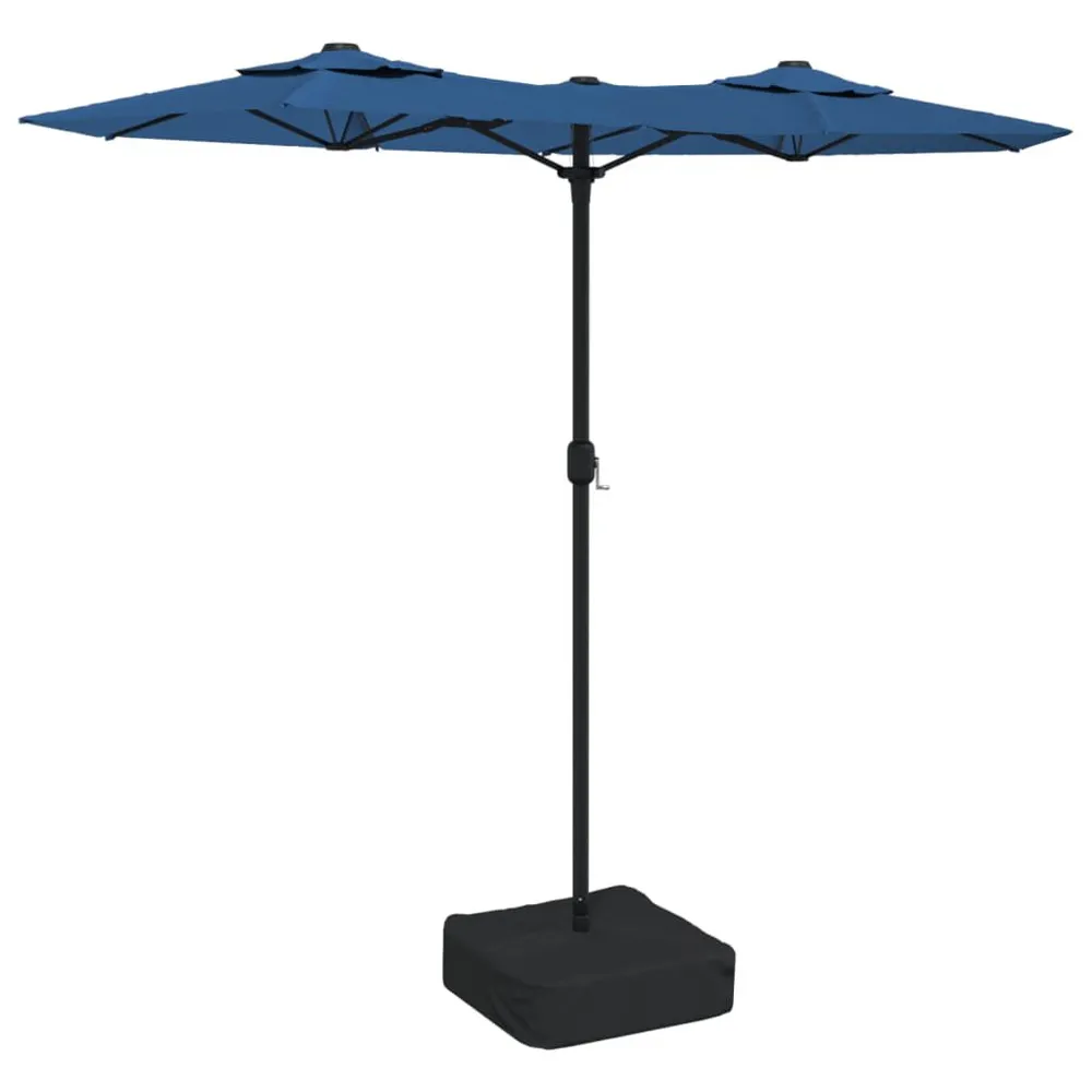 Parasol dubbel dak 316x240 cm azuurblauw