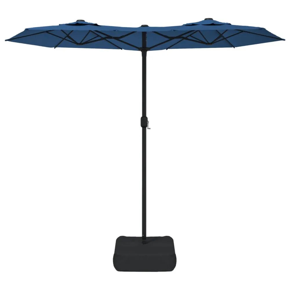 Parasol dubbel dak 316x240 cm azuurblauw